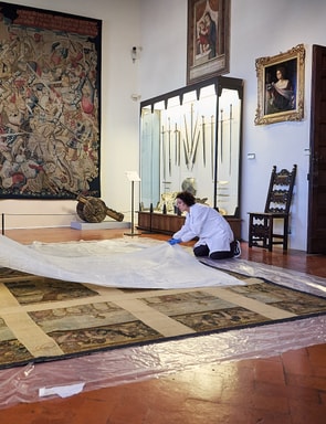 A forgotten 17th-century tapestry begins its journey back into the spotlight in Florence