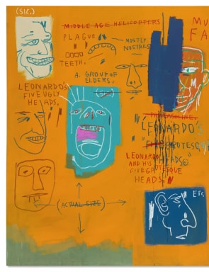 Basquiat's Leonardo inspired masterpiece headlining Christie's 21st Century Evening Sale
