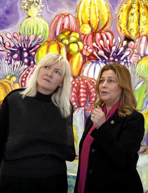 Palestinian Ambassador to Ireland visits IMMA for a preview of the work of six artists from Eltiqa