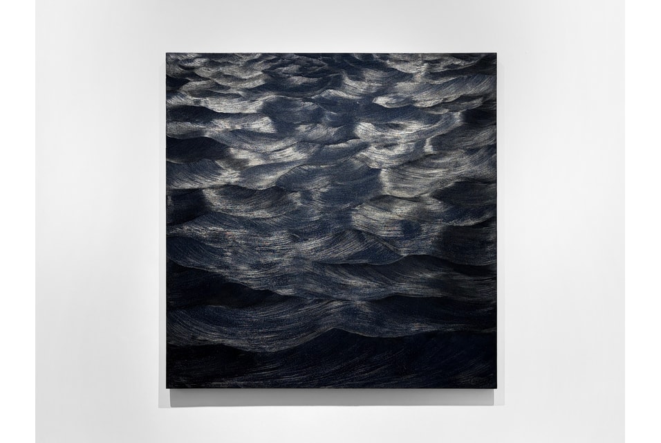 Karen Gunderson debuts blue pigments and black light-shift works at Yancey Richardson