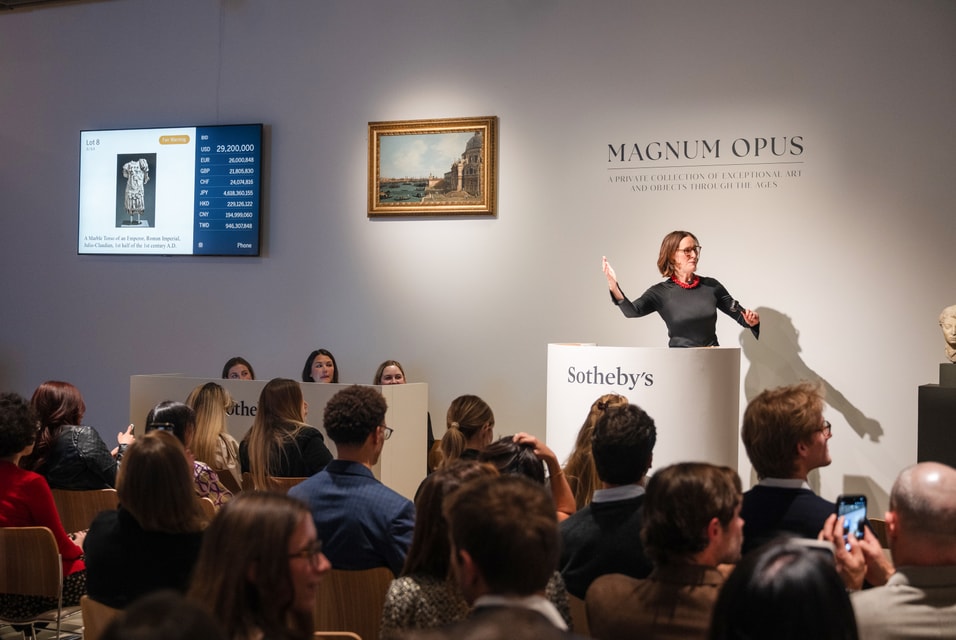 Roman imperial torso sets $34.3 million auction record as Sotheby's Magnum Opus sale brings $63 million