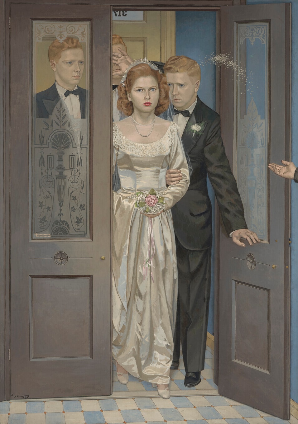 Casein on canvas painting by Henry Koerner (Austrian-American, 1915-1991), titled The Bride (1950), signed and dated, 56½in x 40in. Estimate: $100,000-$150,000